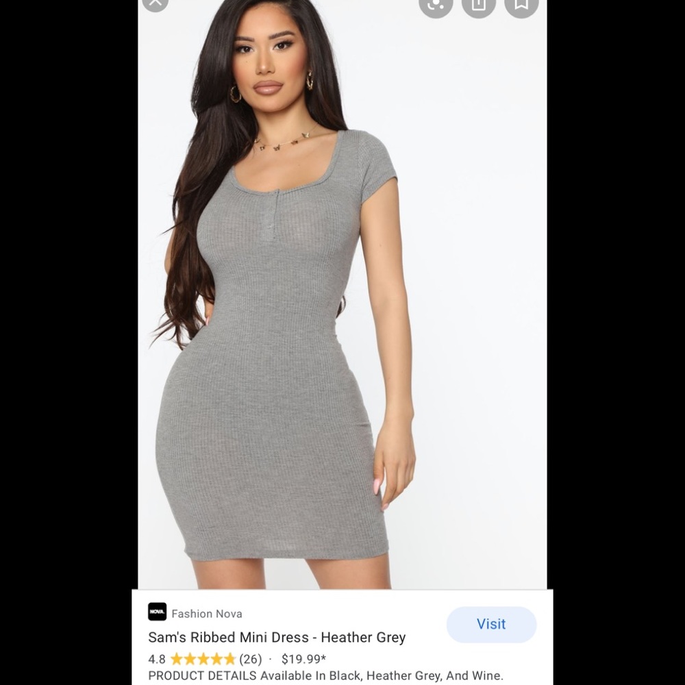 Sam's Ribbed Mini Dress Fashion Nova
